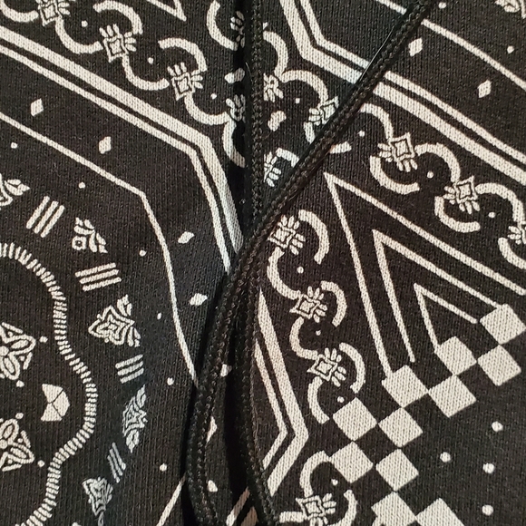 Adidas Hoodie Geometric Black & White Rare Size M - Picture 5 of 6